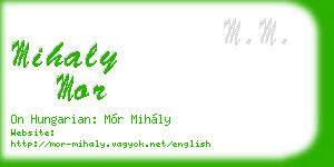 mihaly mor business card