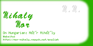 mihaly mor business card